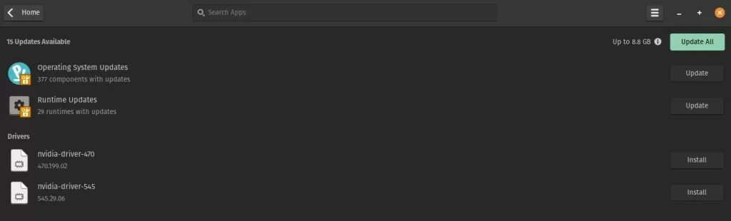 Pop!_Shop - aktualizace softwaru